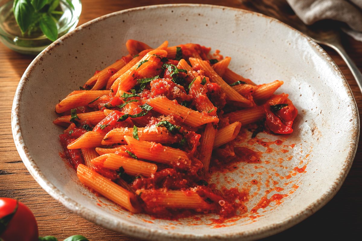 Pâtes à la tomate